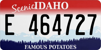 ID license plate E464727