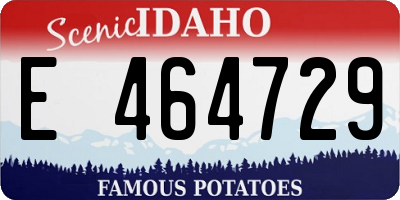ID license plate E464729