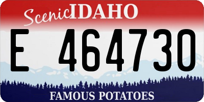 ID license plate E464730