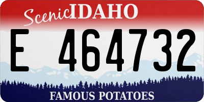 ID license plate E464732