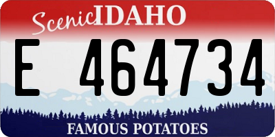 ID license plate E464734