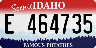 ID license plate E464735