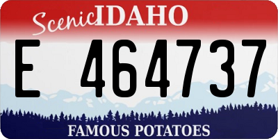 ID license plate E464737