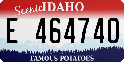 ID license plate E464740