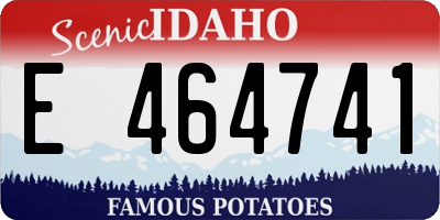 ID license plate E464741