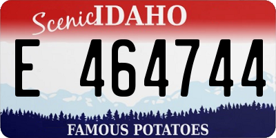 ID license plate E464744
