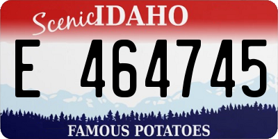 ID license plate E464745