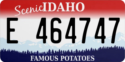 ID license plate E464747