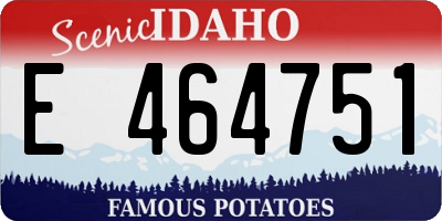 ID license plate E464751