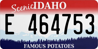 ID license plate E464753