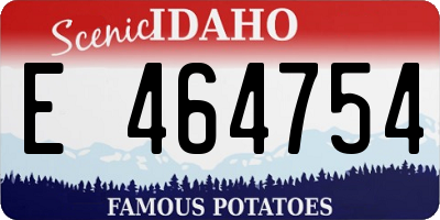 ID license plate E464754