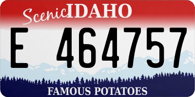 ID license plate E464757