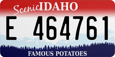 ID license plate E464761