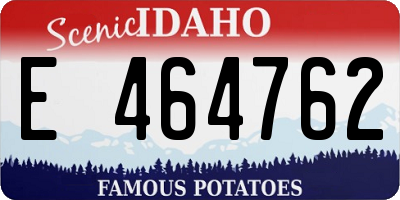ID license plate E464762
