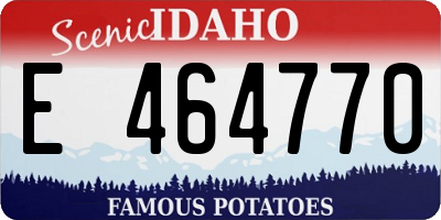 ID license plate E464770