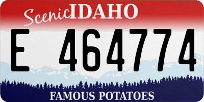 ID license plate E464774