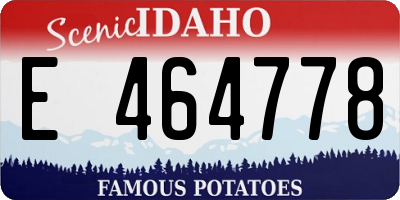 ID license plate E464778