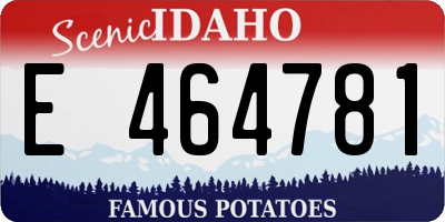 ID license plate E464781