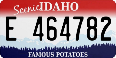 ID license plate E464782
