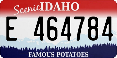 ID license plate E464784