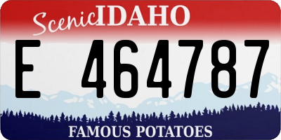 ID license plate E464787