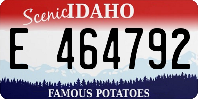 ID license plate E464792