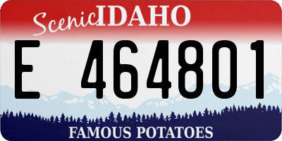 ID license plate E464801