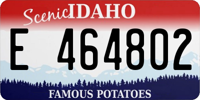 ID license plate E464802