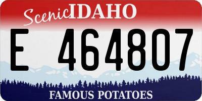 ID license plate E464807