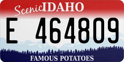 ID license plate E464809