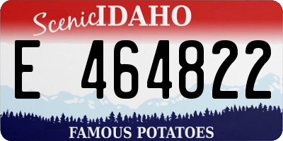 ID license plate E464822
