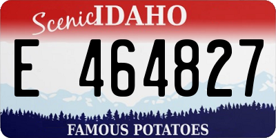 ID license plate E464827