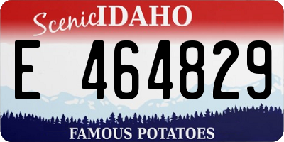 ID license plate E464829