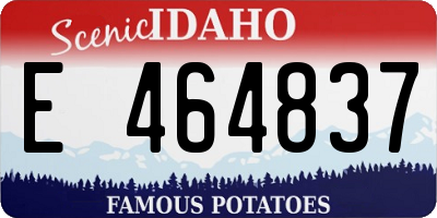 ID license plate E464837