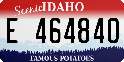 ID license plate E464840