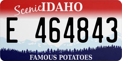 ID license plate E464843