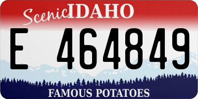 ID license plate E464849