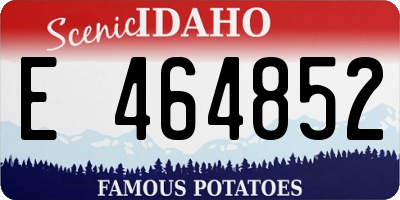 ID license plate E464852
