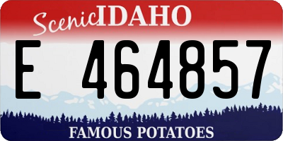 ID license plate E464857