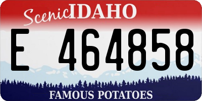ID license plate E464858