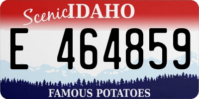 ID license plate E464859