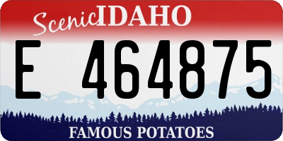 ID license plate E464875