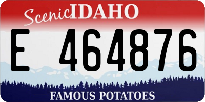 ID license plate E464876