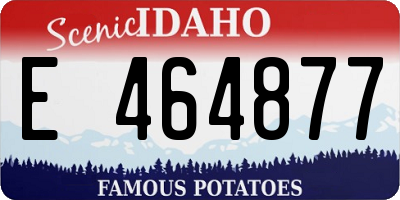 ID license plate E464877