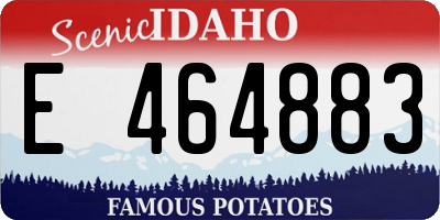 ID license plate E464883