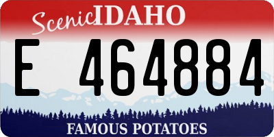 ID license plate E464884