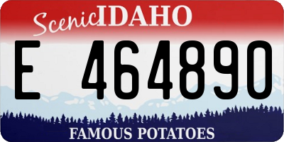 ID license plate E464890
