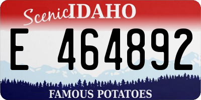 ID license plate E464892