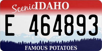 ID license plate E464893