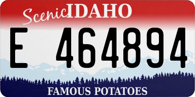 ID license plate E464894